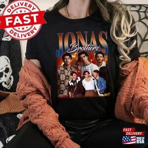 Jonas Brothers Shirt Five Albums One Night Tour Joe Homage Classic T-Shirt